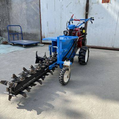 Маленький ручной цепной траншеекопатель, многофункциональная сельскохозяйственная машина для яблоневого сада, дизельный шлифовальный аппарат, траншеекопатель для трубопроводов и кабелей