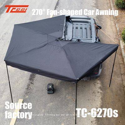 Car Side 270° Awning Rotating Sky Curtain Canopy Car Mounted Aluminum Alloy Oxford Cloth Camping Rainproof Sunshade photo-4