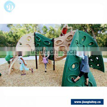 JT16-11202Best safety kids outdoor games equipment plastic climbing wall climbers