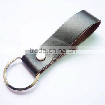 Black Genuine Leather Keychain Leather Straps Key Ring Keychain Jewelry Design