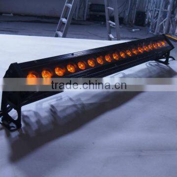 Led Waterproof IP65 Wash Bar 18*12W Die-cast Aluminium Housing RGBWA+UV 6in1 Leds Linear Dimming DMX512 LCD Screen Display Quality Choice photo-4