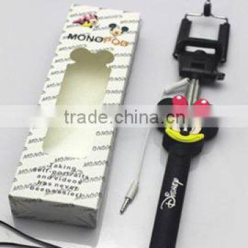 Newest product top selling china factory monopod kingwon selfie stick with cute toys