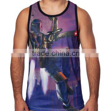 Men's Sublimation Tank Top/Digital Printing Singlet/3d Printing Top photo-5