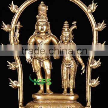 Bronze Shiva and Parvati Statue