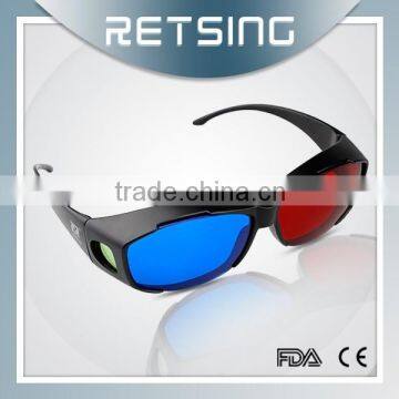 High quantity 3d glasses, blue films pictures red blue cyan 3d glasses for cheap eyeglass frame