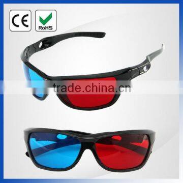 Cheap promotion red blue cyan 3d glass,3d eyewear plastic frame 3d glasses for red blue porn pictures