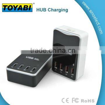 4 USB port hub charge up to 4 USB accessories simultaneously