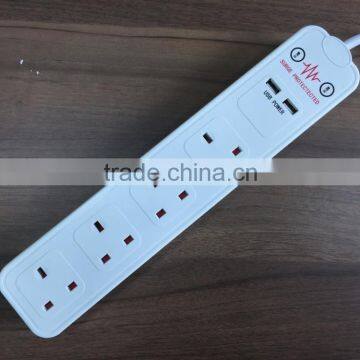 USB CHARGER POWER STRIP/EXTENSION SOCKET SURGE PROTECTED