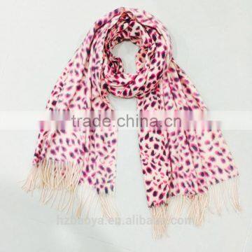 2016 new fashion Acrylic leopard printed pashmina scarf