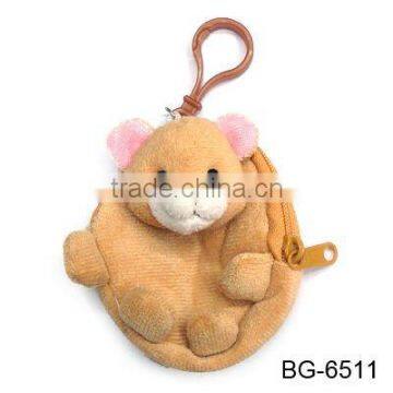 hot sale promotional plush zipper coin purse