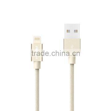 ROCK Original RCBO432 Metal Nylon Braided 8pin Cable for All Apple Device 2.1A Max 1M Metal Charge&sync Round Cable photo-3
