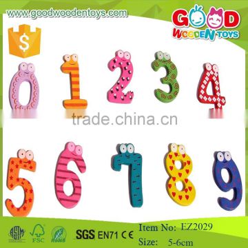 Non-toxic early learning wooden toys number game funny colorful magnetic number for kids