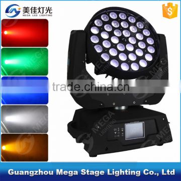 disco dj 36pcs rgbwa uv 6in1 led zoom moving head wash light