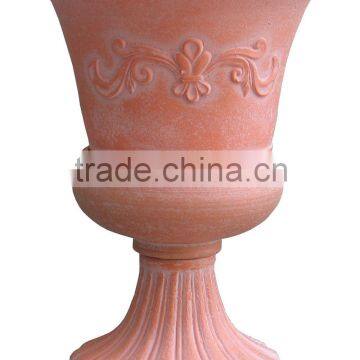 balcony big outdoor ornamental cheap plastic flower pots wholesale