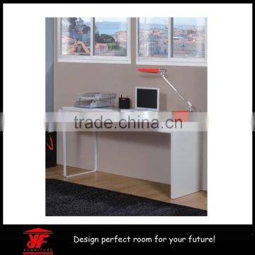 Monaco Modern Corner Computer Desk White High Gloss Computer Desk