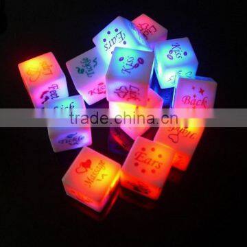 Hard plastic flashing dice