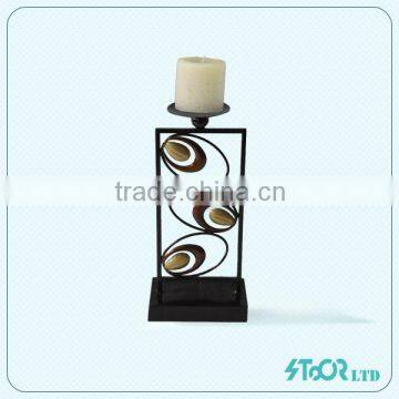 Plastic metal candle holder dark decorative metal containers cheap candle holders for wedding glass metal candle holder