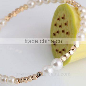 New Women Pearl Bangles Rose Gold Plated Charm Bracelets Fashion Jewelry photo-4