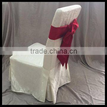latest wedding decoration 100% polyester hotel chair cover with nice design