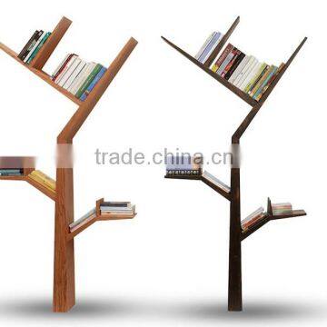 new design style wood decorate bookcase /tree style bookshelf