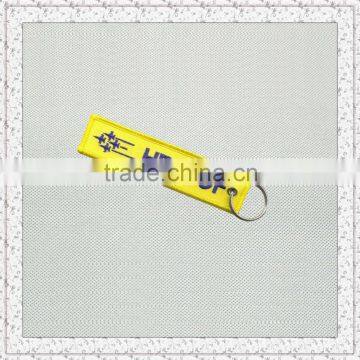 Custom Embroidery /Woven Keychain With Metal Ring photo-6