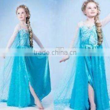 Frozen Fancy Princess Children Kids Dress Elsa Queen Costume Girls Outfit BC244