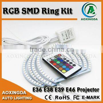 131mm 5050SMD RGB SMD ring LED angel eye color change for E46 E36 E38 E39