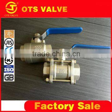 QV-DS002 API/EN China Manufacture Stainless Steel Lever 3PC Ball Valve