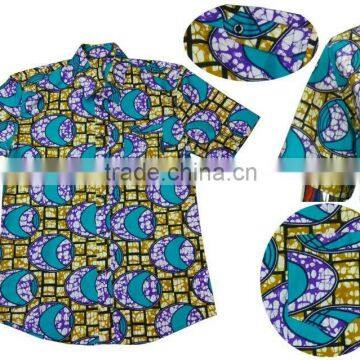 african latest shirt designs for men wax fabric shirts