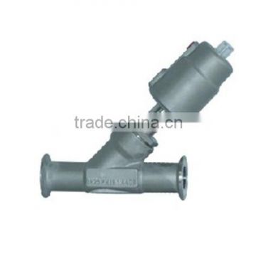 tr-clamp angle seat valve with stainless steel head