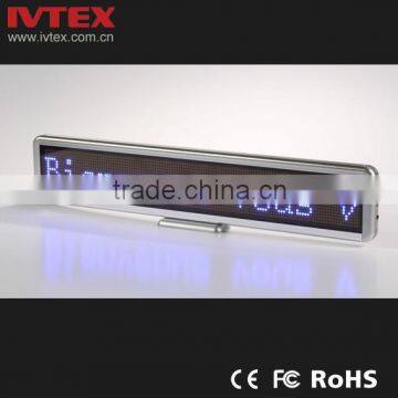 Digital Green Rechargeable Battery Backup Mini LED Display / digital name badge / LED name card