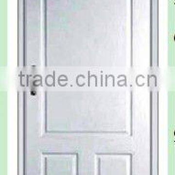 Panel steel door with PVC coated