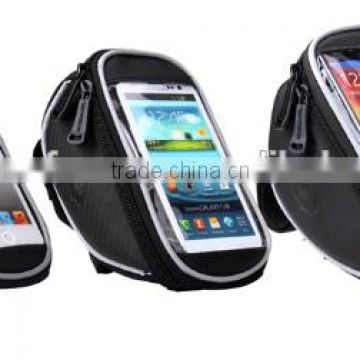 mobile phone screen touch waterproof road bike saddle bag for men and women