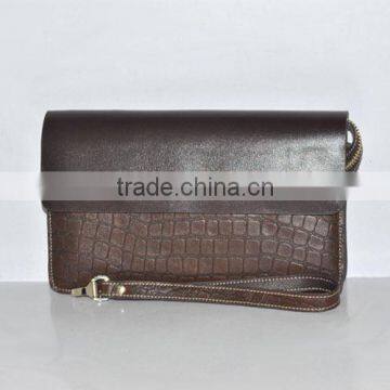 2015 best men crocodile grain imperial leather wallet purse