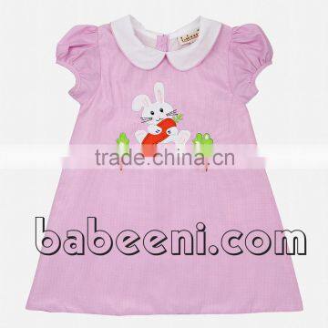 Bunny applique A-line dress for Easter