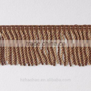 Decorative Gold and coffee color Bullion fringe