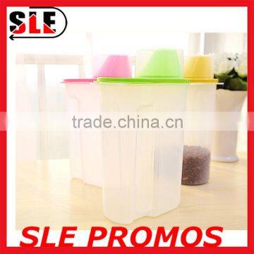 Stocked Wholesale Plastic Food Container,Hot Sale Top Quality Promotional Food Jar,Airtight Rice Storage With Measurement Cup photo-2