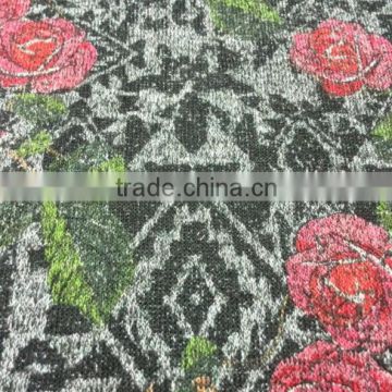 kintted flower printted fabric