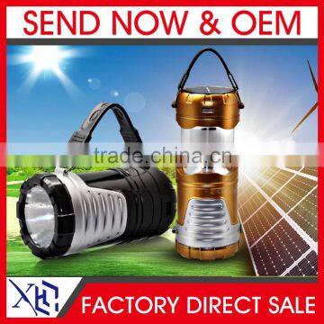 Solar led camping lamp Solar garden light LED Camping lamp Telescopic hand lamp Rechargeable camping lamp flashlight can be OEM