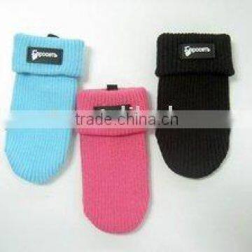 Knitted cute fashion cellphone pocket