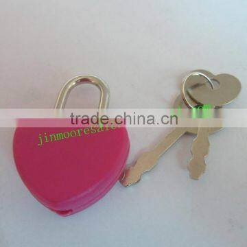 Cheap mei red plastic children's heart padlock for diary book