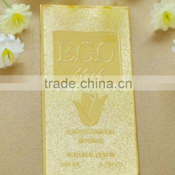 custom gold etching perfume labels design