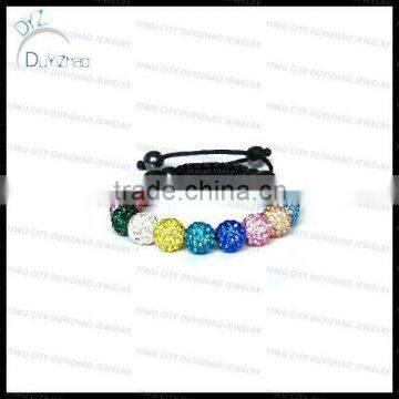 Hot sale 11 balls colorful shamballa multicolor bracelet