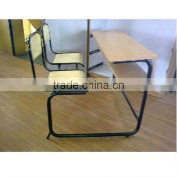 Wooden Steel Student School Desk and Chair