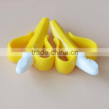 Yellow Color Silicone Rubber Material Banana Toothbrush photo-5