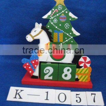 wooden calendar decoration-horse design