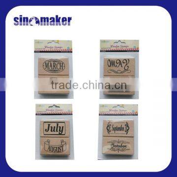 Custom DIY Monthly Rubber Wood Stamps for Craft, Card Making, and Promotional Gift photo-6