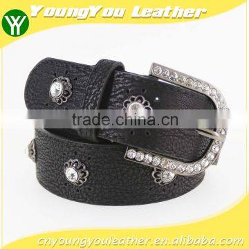 Women's Fashion Flower Studded Rhinestone Belt With Shiny Rhinestone Accessories in Chinese Factory