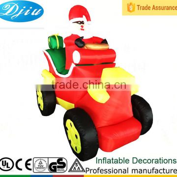 DJ-138 6ft red black inflatable merry christmas santa claus outdoor older decoration decorations for cars