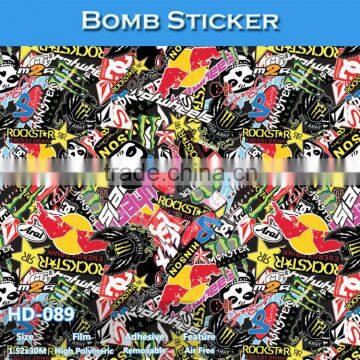 HD-089 CARLIKE Removable Bomb Sticker Car Body Vinyl Wrap